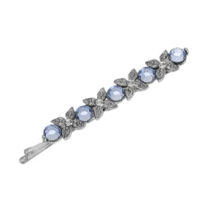 1928 Jewelry Light Sapphire Blue Star Flower Crystal Bobby Pin 1928 Jewelry