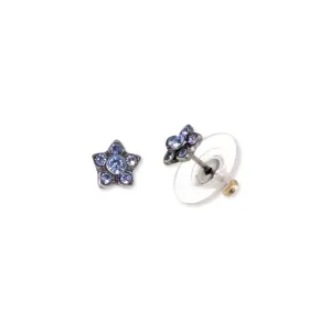 1928 Jewelry Light Sapphire Crystal Star Flower Dainty Stud Earrings 1928 Jewelry