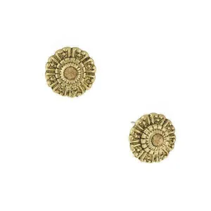 1928 Jewelry Light Topaz Crystal Round Button Earrings 1928 Jewelry