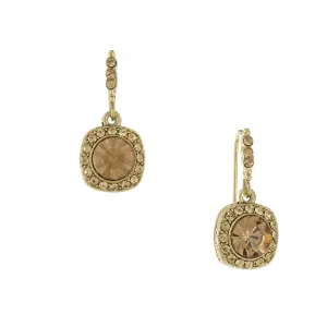 1928 Jewelry Light Topaz Stone & Crystal Drop Earrings 1928 Jewelry