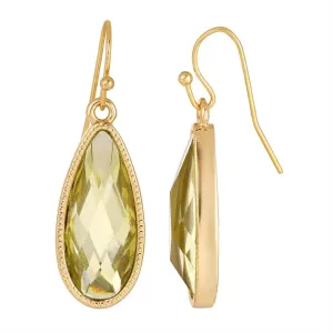 1928 Jewelry Light Topaz Stone Elongated Teardrop Earrings 1928 Jewelry