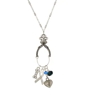 1928 Jewelry Live Love Rescue Charm Holder Necklace 26" 1928 Jewelry