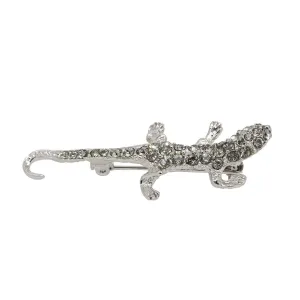 1928 Jewelry Lizard Pin With Black Diamond Color Austrian Crystal 1928 Jewelry