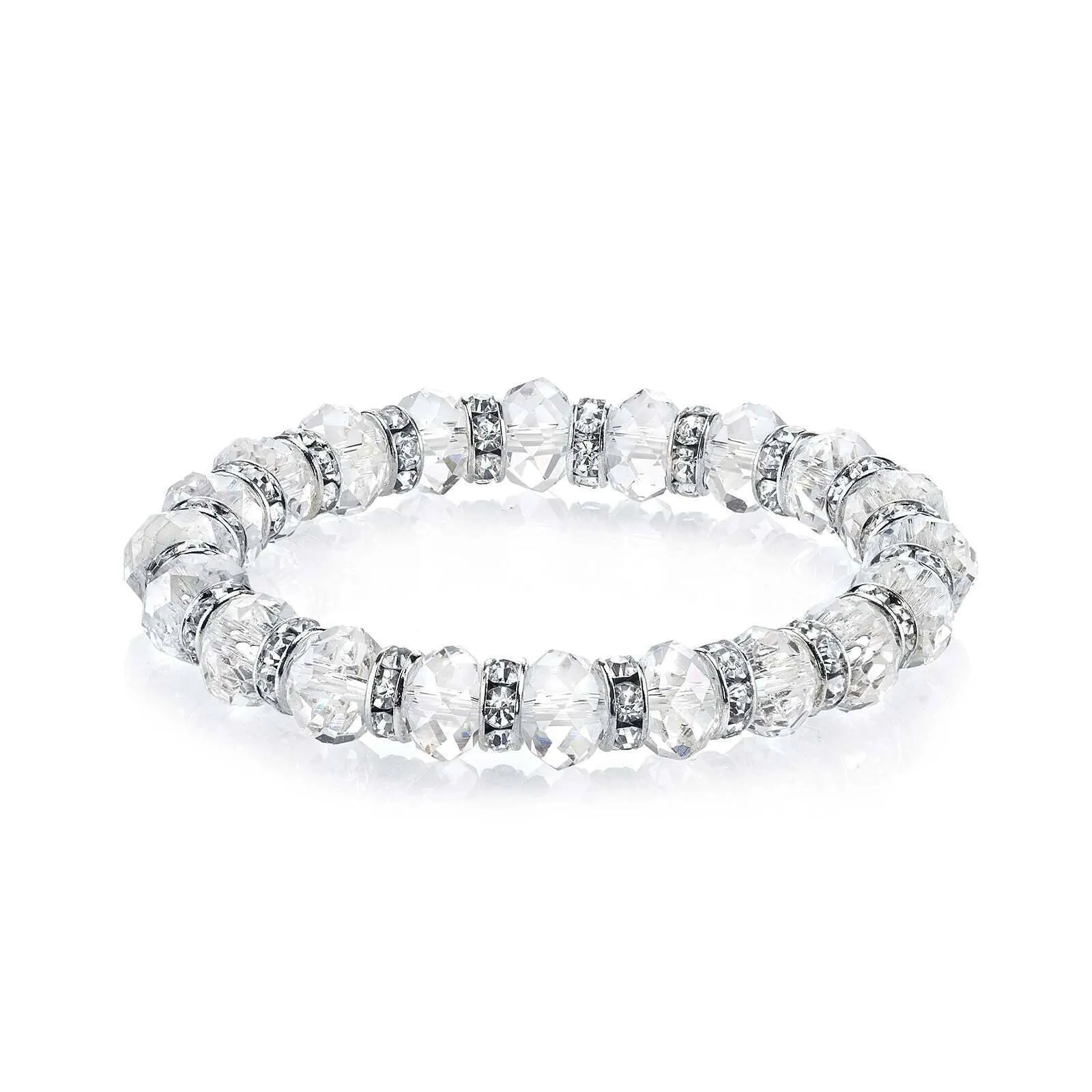 1928 Jewelry Lux Cut Crystal Beaded Stretch Bracelet 1928 Jewelry