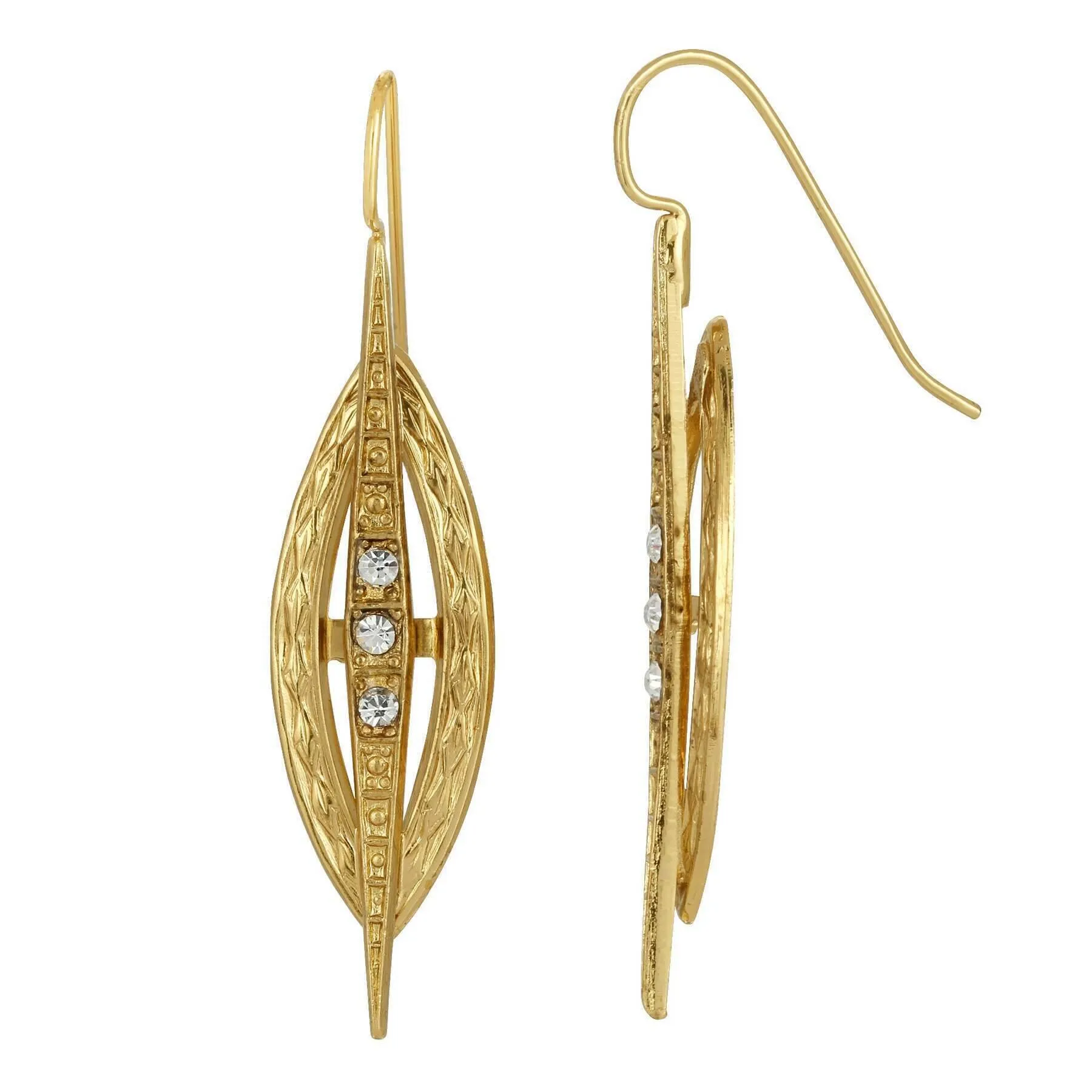 1928 Jewelry LuxeDeco Multi Crystal Drop Earrings 1928 Jewelry