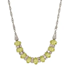 1928 Jewelry Luxueuse Crystal Beaded Chain Necklace 16"   3" Extension 1928 Jewelry