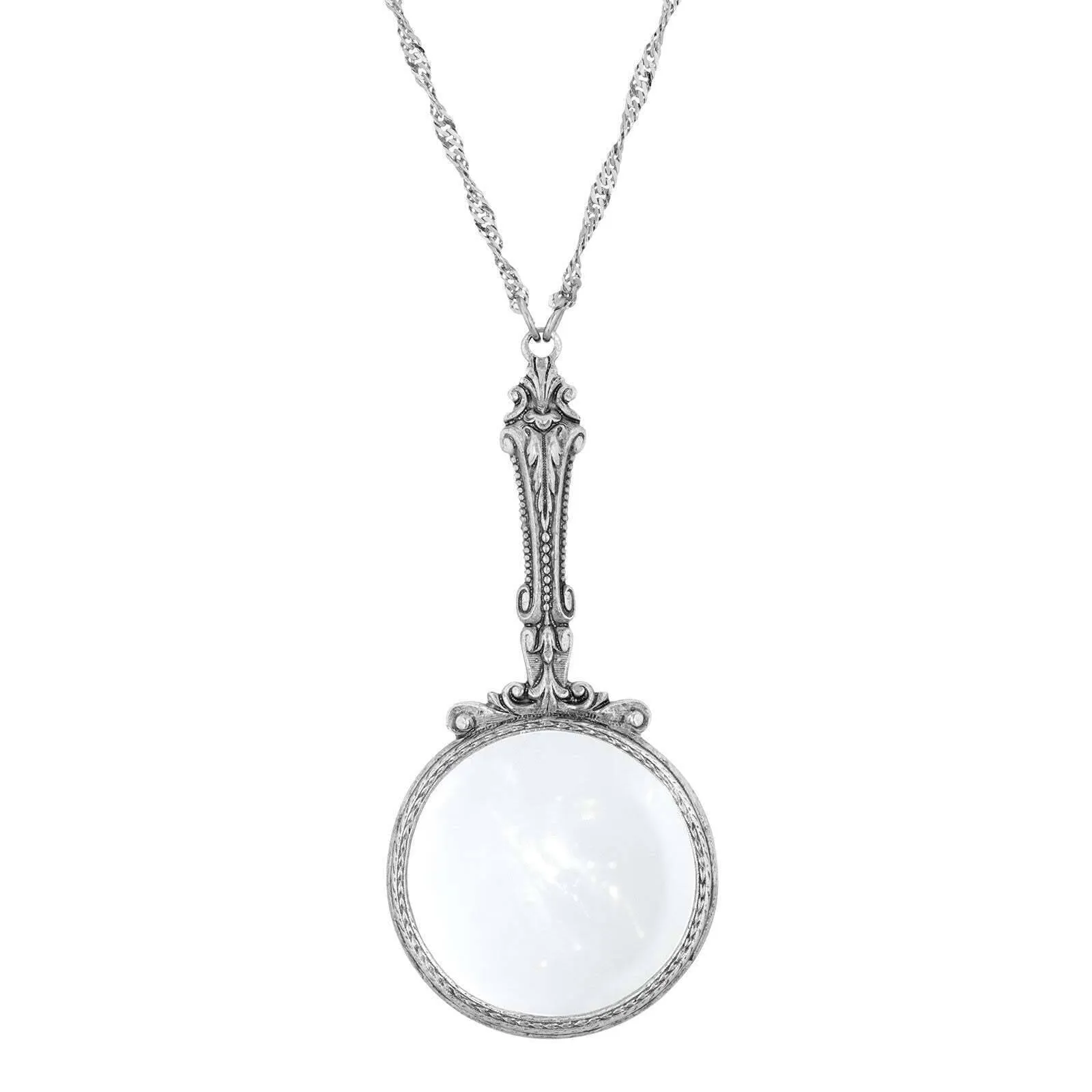 1928 Jewelry Magnifying Glass Pendant Necklace 28" - Magnification Power: 2X 1928 Jewelry