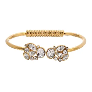 1928 Jewelry Majestic Alluring Crystal Spring Cuff Bracelet 1928 Jewelry