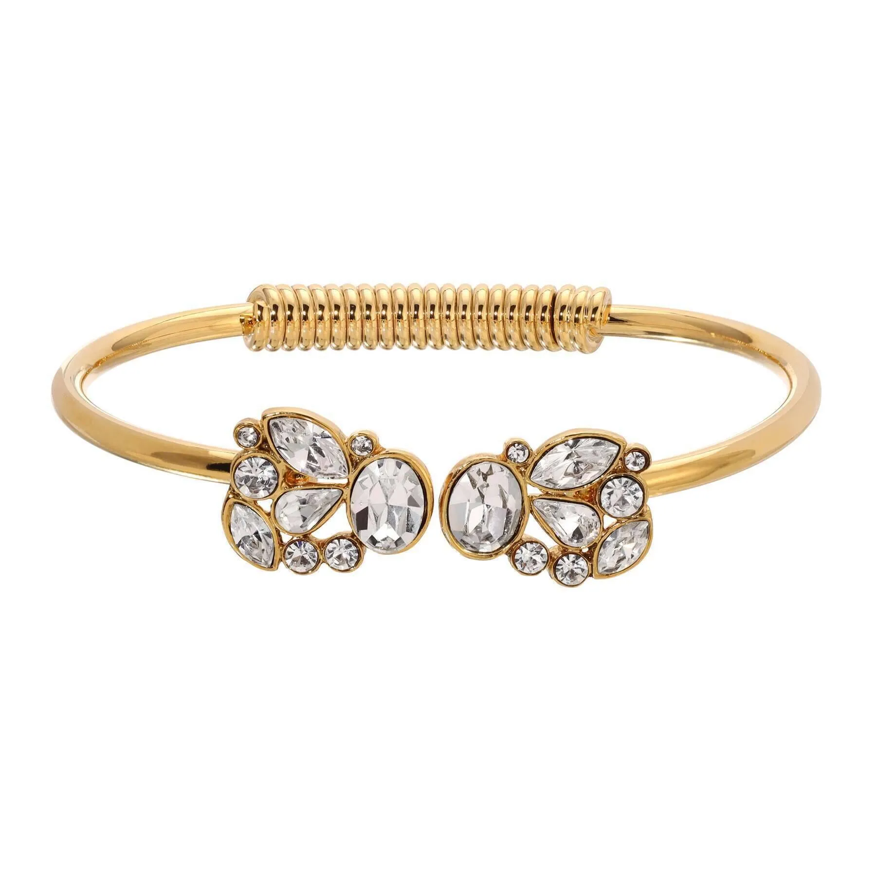 1928 Jewelry Majestic Alluring Crystal Spring Cuff Bracelet 1928 Jewelry