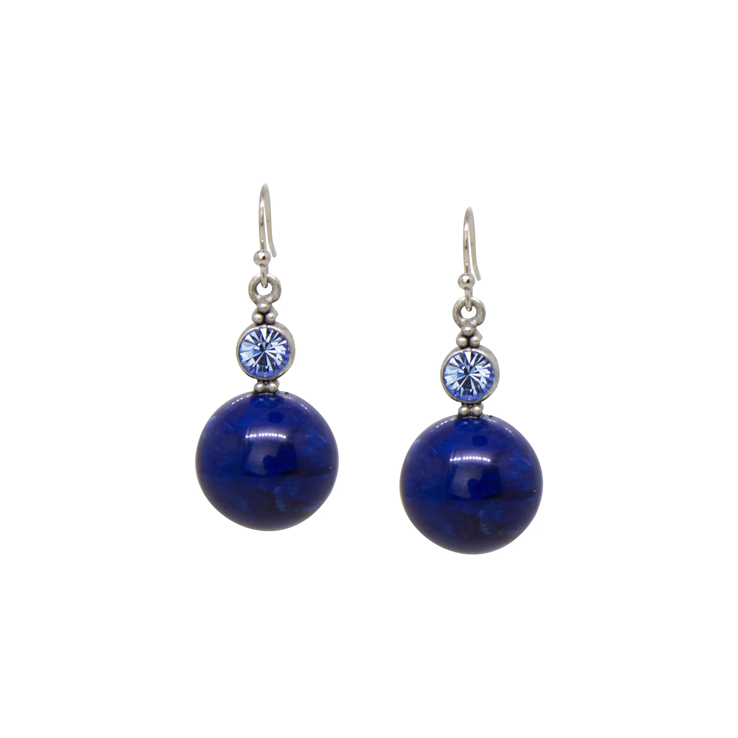 1928 Jewelry Marblesque Baubles & Crystals Drop Earrings - Large 1928 Jewelry