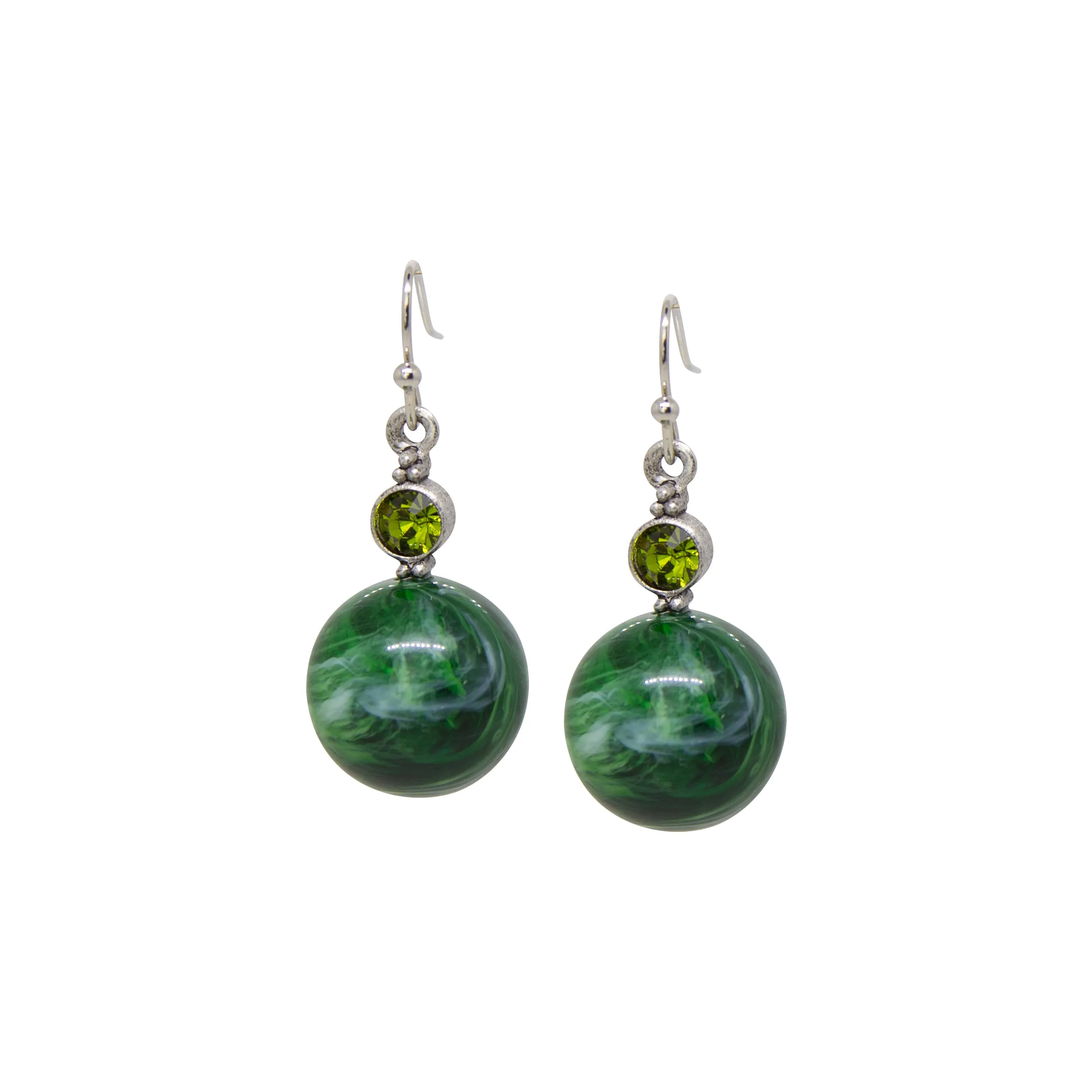 1928 Jewelry Marblesque Baubles & Crystals Drop Earrings - Medium 1928 Jewelry