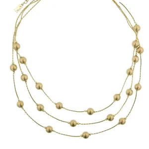1928 Jewelry Matte Gold 8mm Faux Pearl Strandage Necklace 16"   3" Extender 1928 Jewelry
