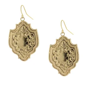 1928 Jewelry Medieval Inspired Shield Drop Earrings 1928 Jewelry