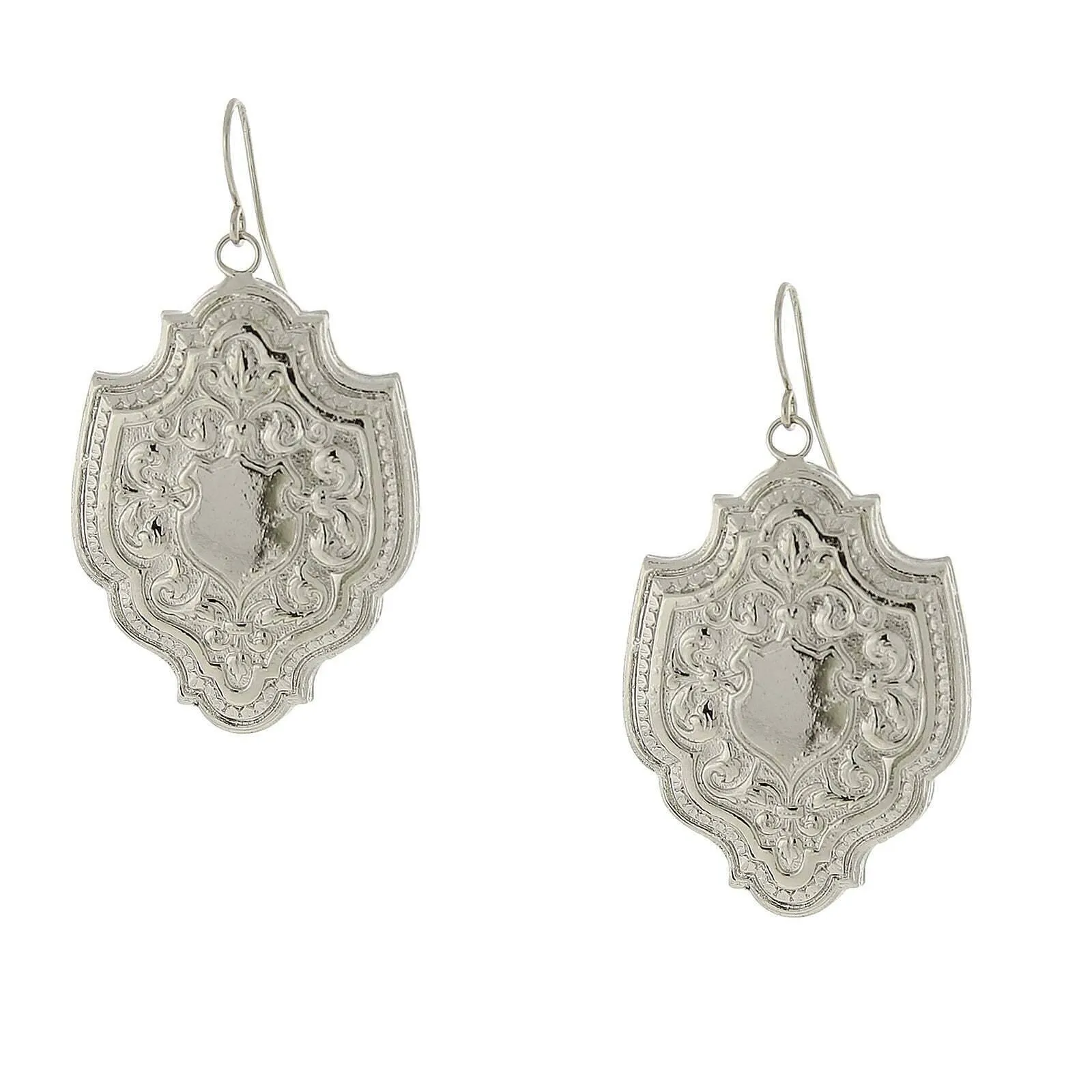 1928 Jewelry Medieval Inspired Shield Drop Earrings 1928 Jewelry