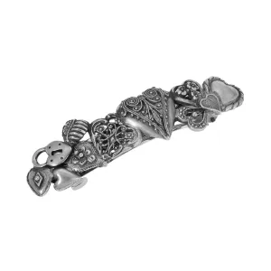 1928 Jewelry Melange Hearts Hair Barrette 1928 Jewelry