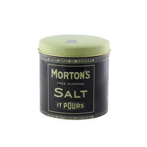 1928 Jewelry Morton's Salt Mini Round Tin Can 1928 Jewelry