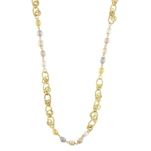 1928 Jewelry Multi-Color 8mm Faux Pearl Chain Strand Necklace 28"   2" Extender 1928 Jewelry