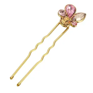 1928 Jewelry Multi Color Austrian Crystal Single Hair Pin 1928 Jewelry
