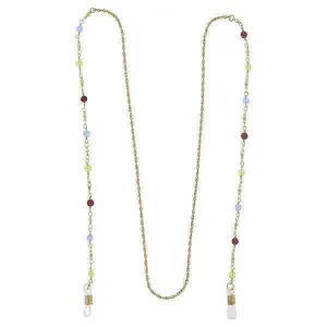 1928 Jewelry Multi-Color Beaded Eyeglass Holder Chain Necklace 32" 1928 Jewelry