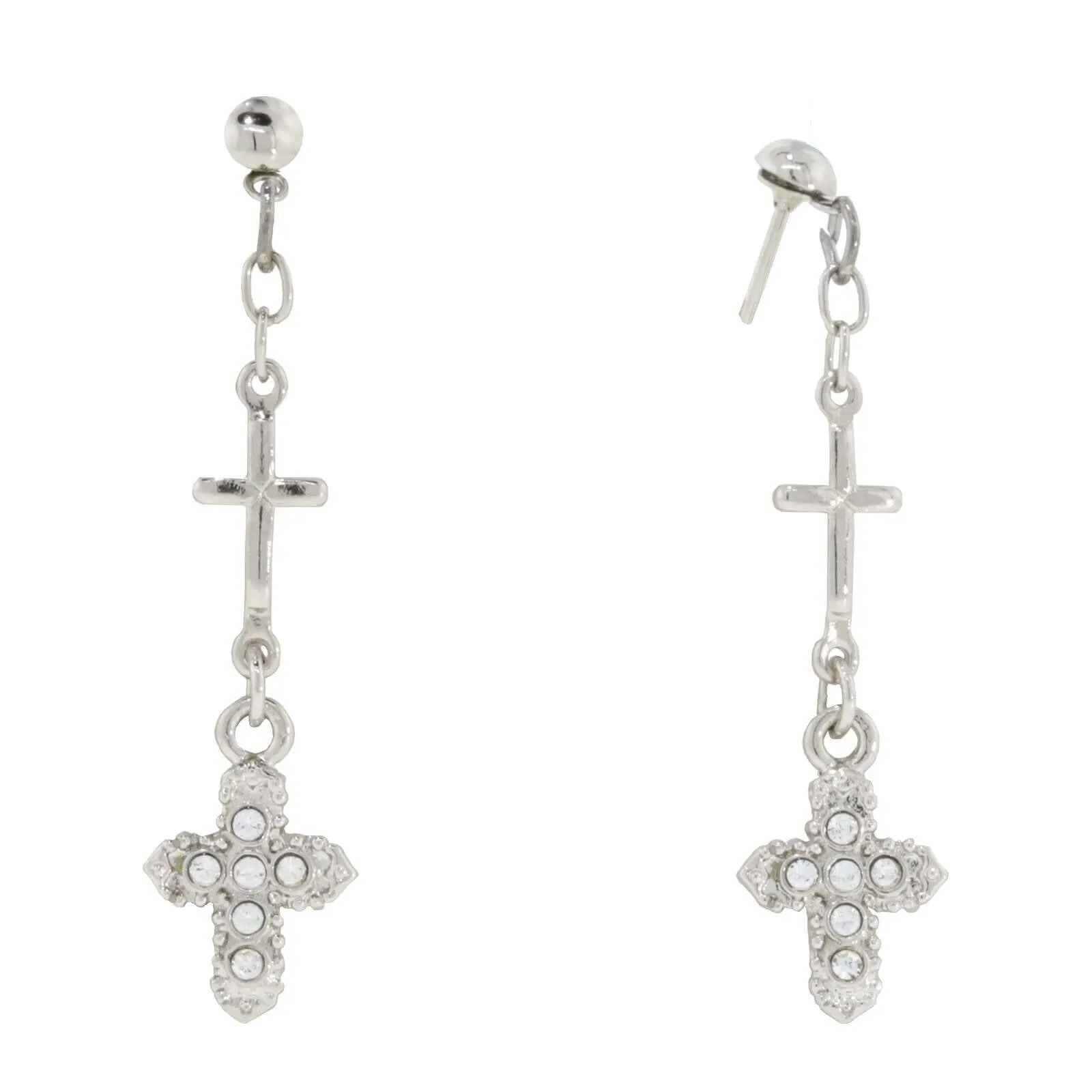 1928 Jewelry Multi Cross Crystal Drop Earrings 1928 Jewelry