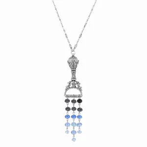 1928 Jewelry Multi Crystal Chandelier Ornamental Pendant Necklace 28" 1928 Jewelry