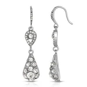 1928 Jewelry Multi Crystal Teardrop Drop Earrings 1928 Jewelry