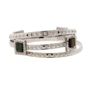 1928 Jewelry Multi Gemstone Stones Bangle Bracelet 1928 Jewelry