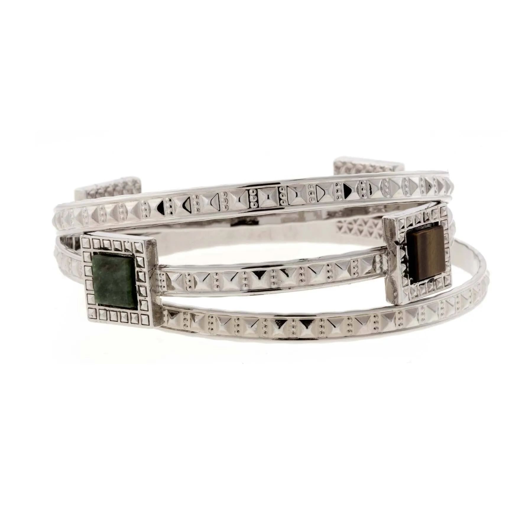 1928 Jewelry Multi Gemstone Stones Bangle Bracelet 1928 Jewelry