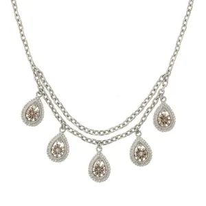 1928 Jewelry Multi Teardrop Necklace 16"   3" Extender 1928 Jewelry