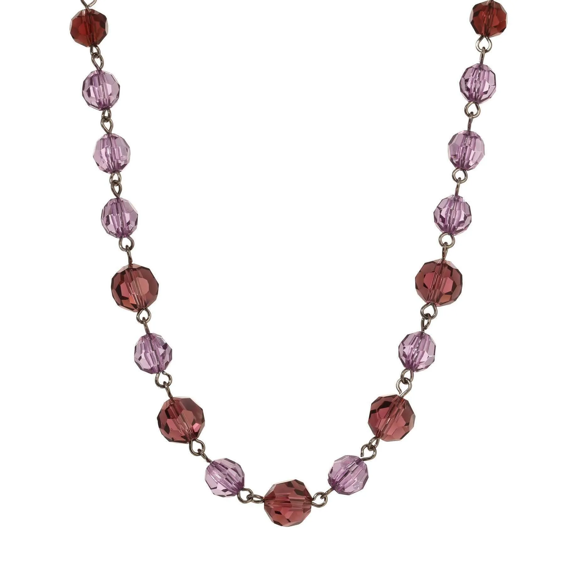 1928 Jewelry Multicolor Beaded Link Chain Necklace 18"L 1928 Jewelry