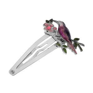 1928 Jewelry Multicolor Perched Bird & Flower Snap Hair Clip 1928 Jewelry