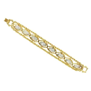 1928 Jewelry Navette Austrian Crystal Chain Bracelet 8"L 1928 Jewelry