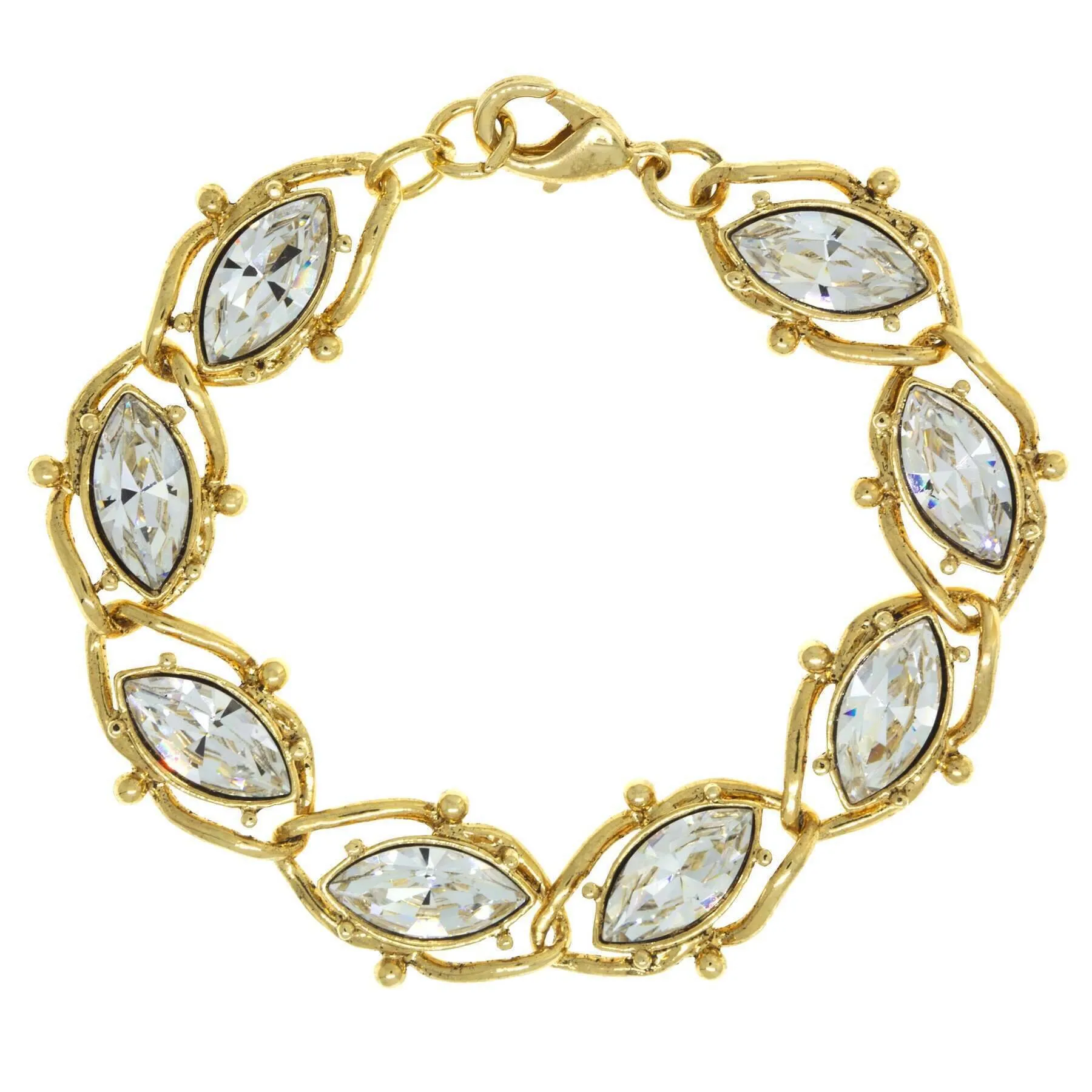 1928 Jewelry Navette European Crystal Link Bracelet 1928 Jewelry