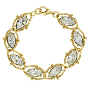 1928 Jewelry Navette European Crystal Link Bracelet 1928 Jewelry