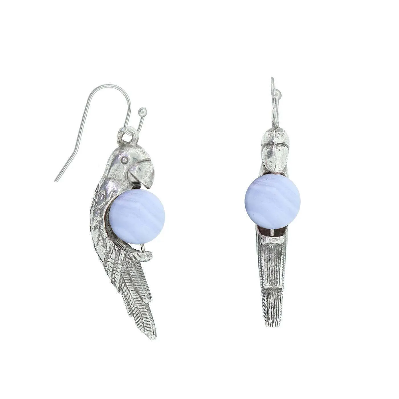 1928 Jewelry Neotropic Exotic Parrot And Gemstone Drop Earrings 1928 Jewelry
