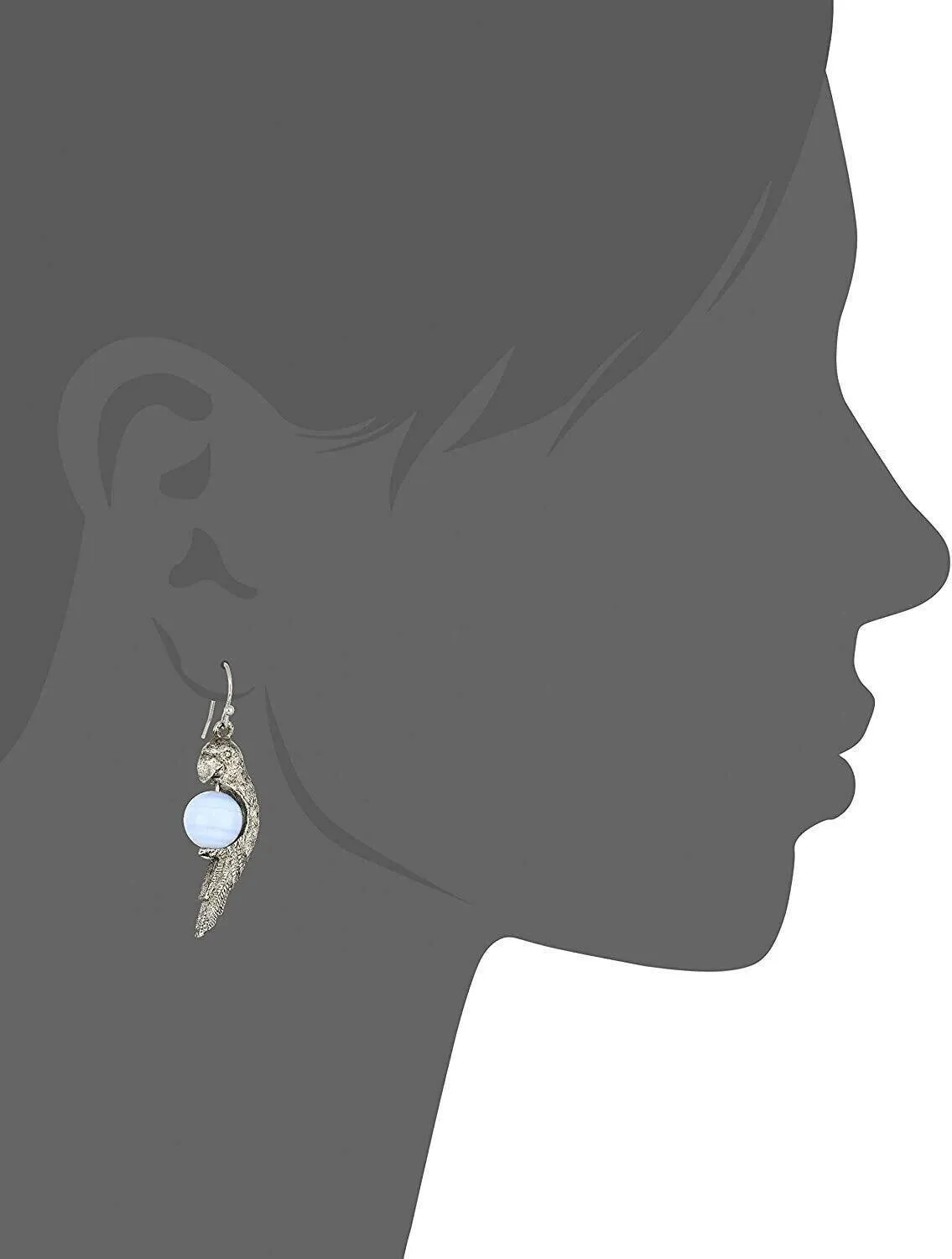 1928 Jewelry Neotropic Exotic Parrot And Gemstone Drop Earrings 1928 Jewelry