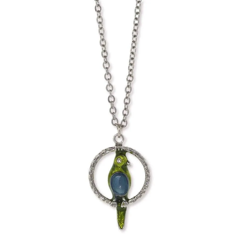 1928 Jewelry Neotropic Exotic Parrot Pendant Necklace 16"   3" Extender 1928 Jewelry