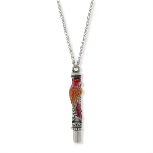 1928 Jewelry Neotropic Exotic Parrot Pendant Whistle Necklace 30" 1928 Jewelry