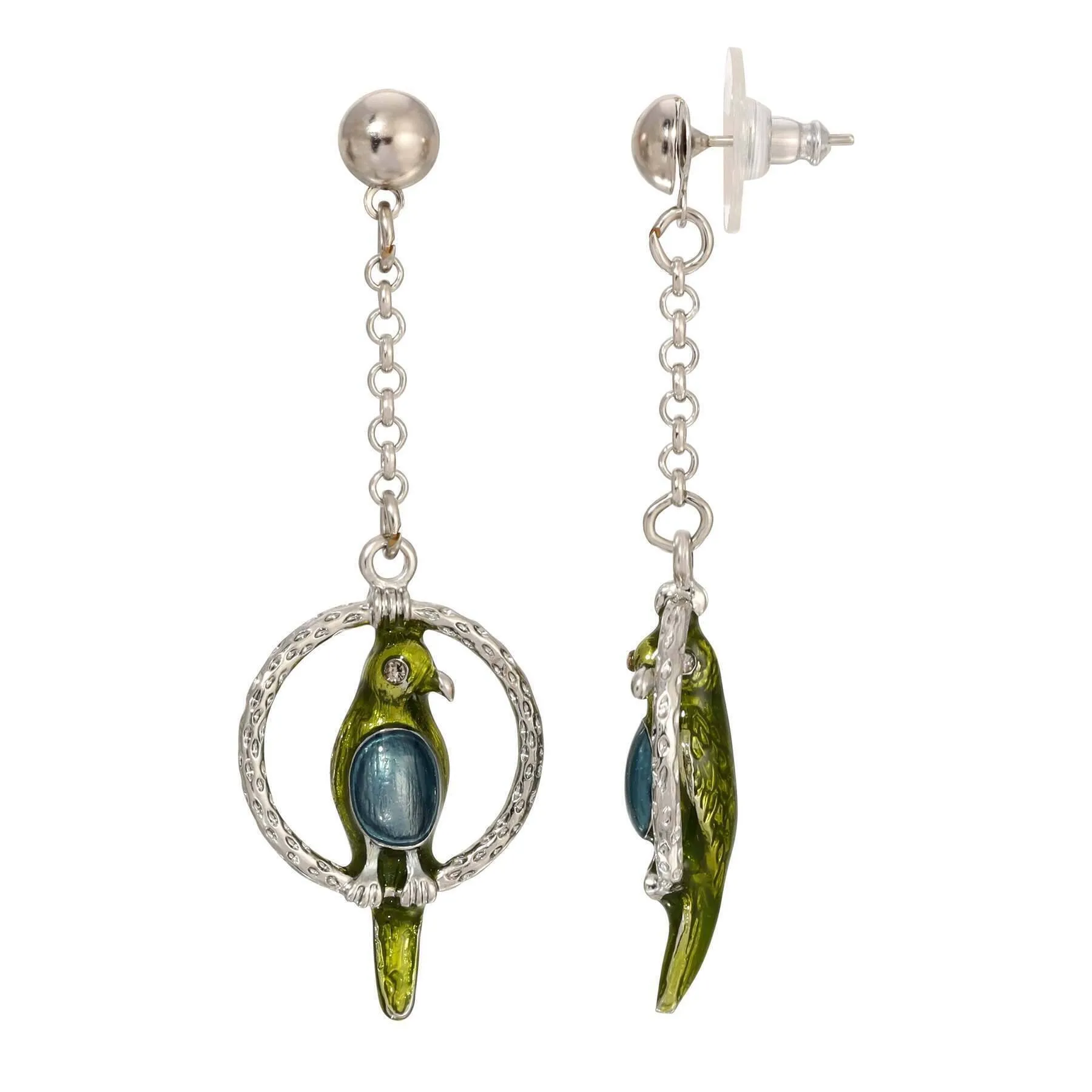 1928 Jewelry Neotropic Exotic Parrot Post Drop Earrings 1928 Jewelry