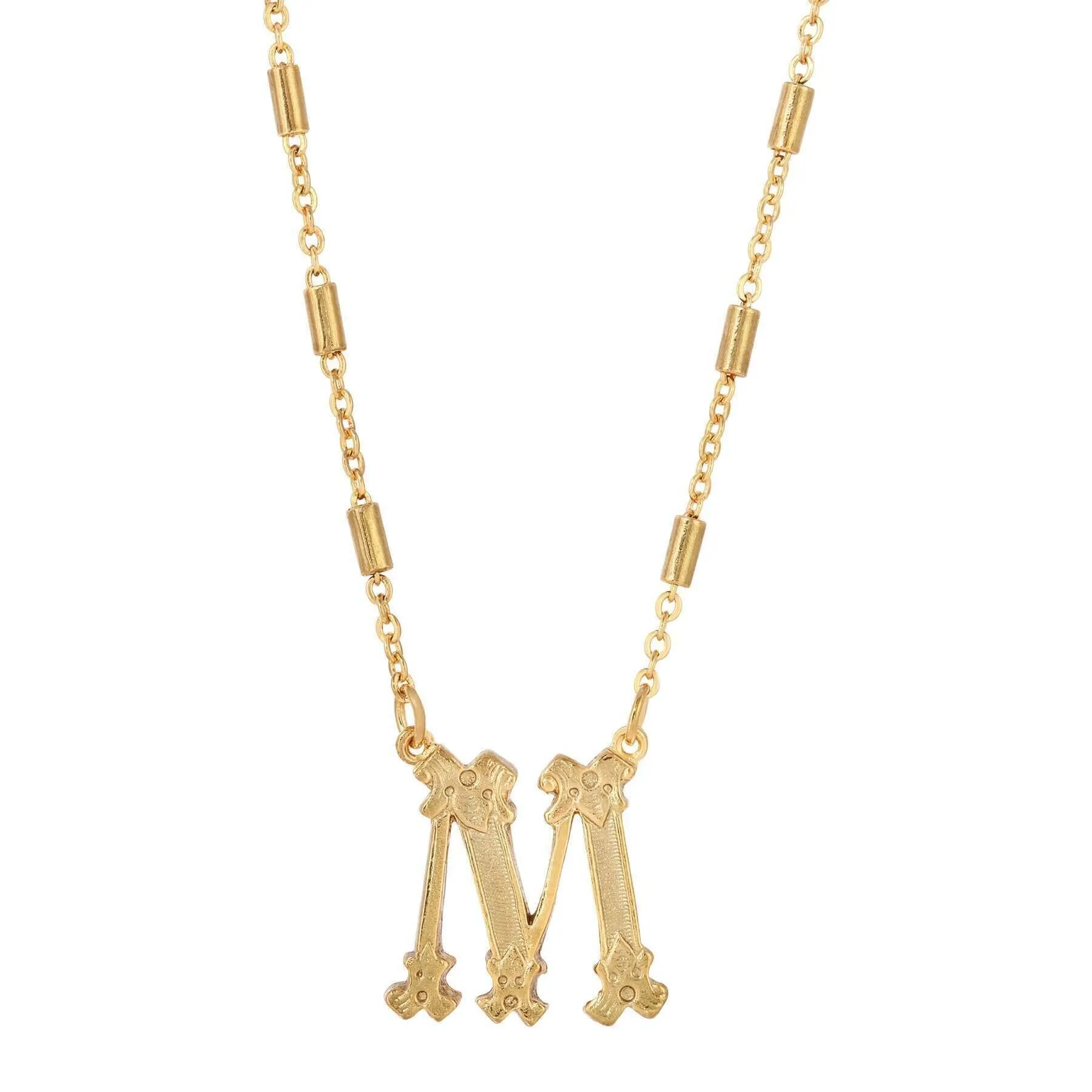 1928 Jewelry Old Fashioned Initial Pendant Necklace 15"   3" Extender 1928 Jewelry