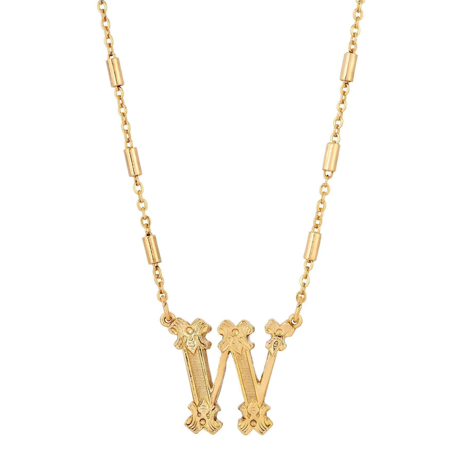 1928 Jewelry Old Fashioned Initial Pendant Necklace 15"   3" Extender 1928 Jewelry