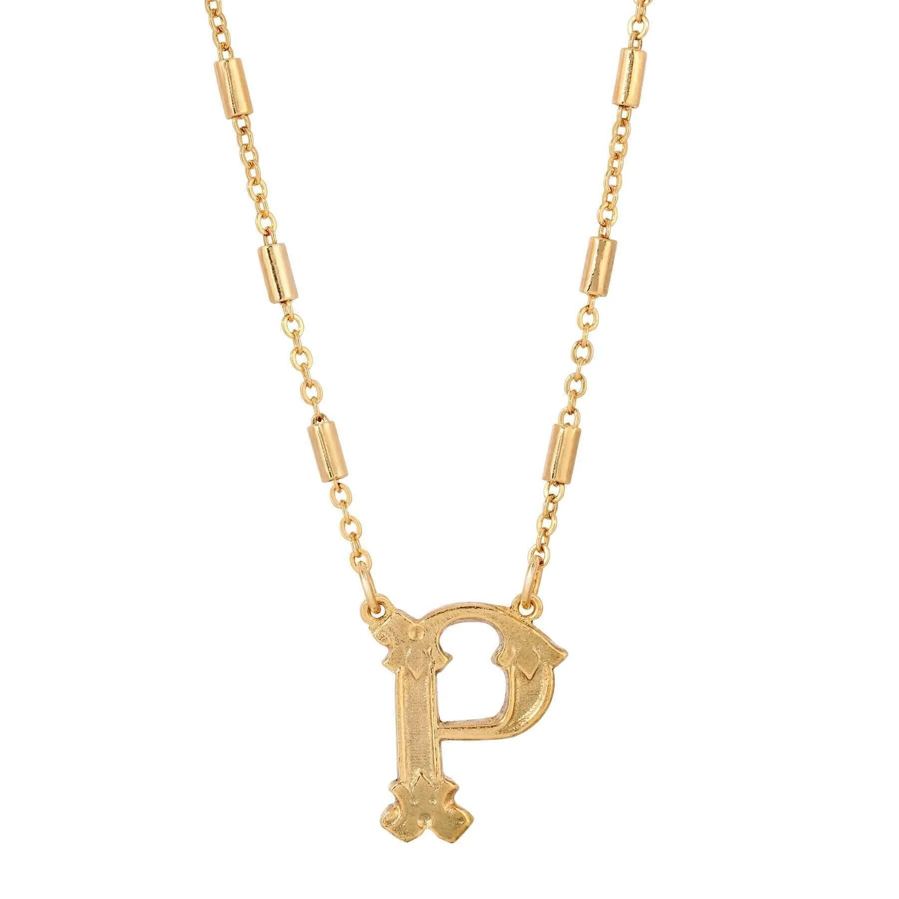 1928 Jewelry Old Fashioned Initial Pendant Necklace 15"   3" Extender 1928 Jewelry
