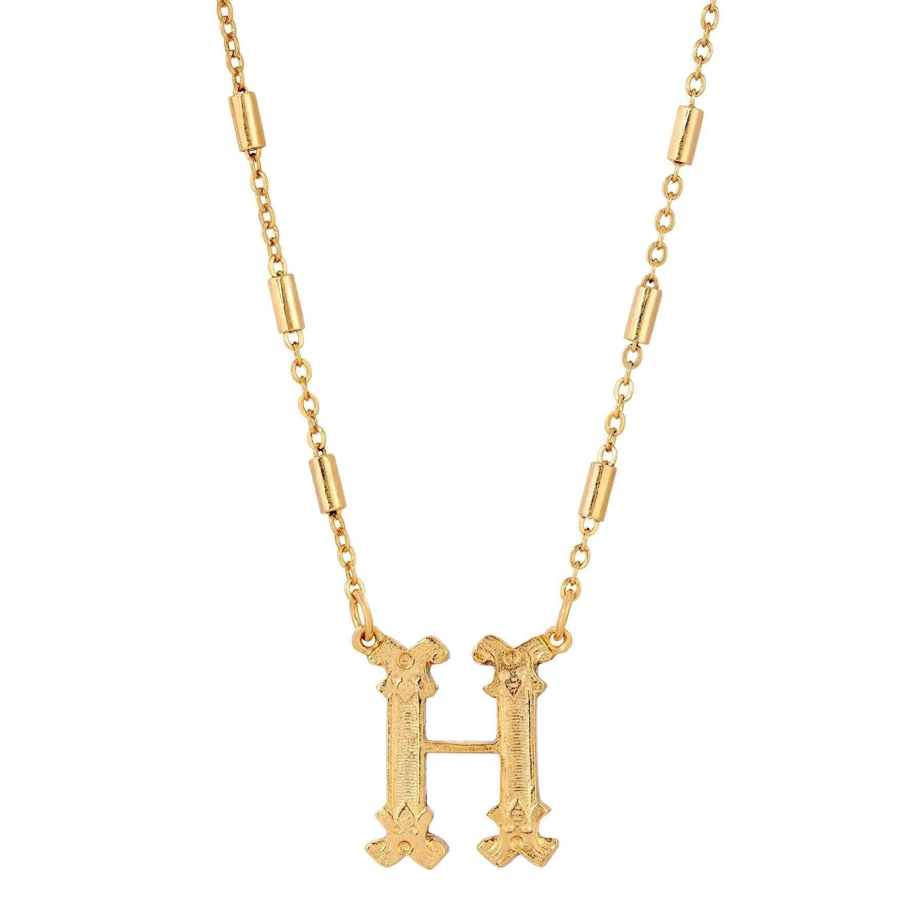 1928 Jewelry Old Fashioned Initial Pendant Necklace 15"   3" Extender 1928 Jewelry