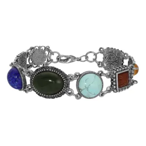 1928 Jewelry Opulent Stones Link Bracelet 1928 Jewelry