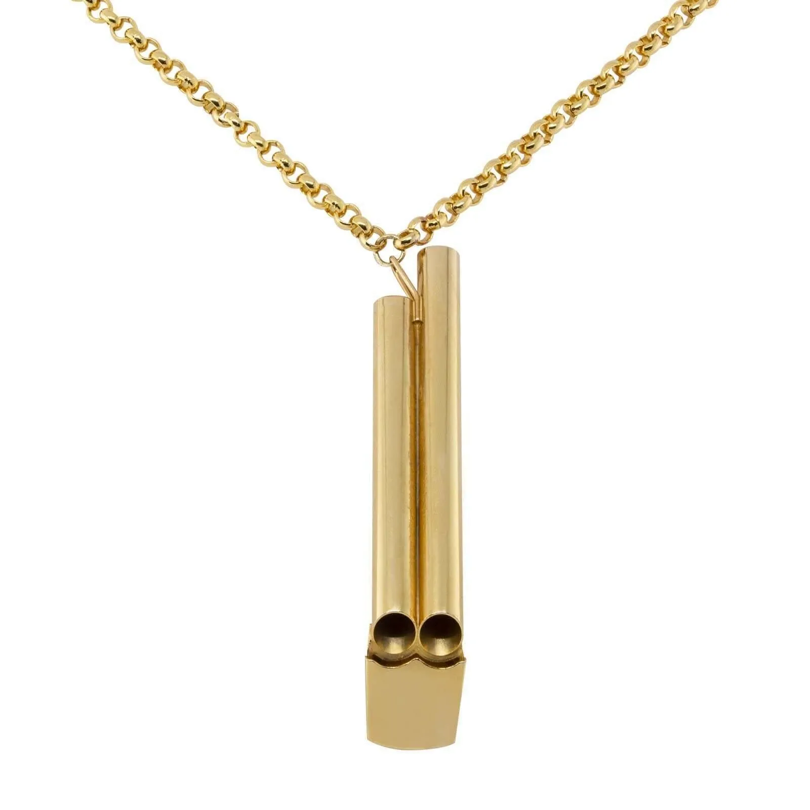 1928 Jewelry Original German Double Whistle Necklace 30" 1928 Jewelry