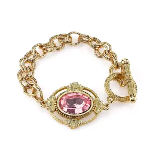 1928 Jewelry Oval Austrian Crystal Toggle Bracelet 1928 Jewelry