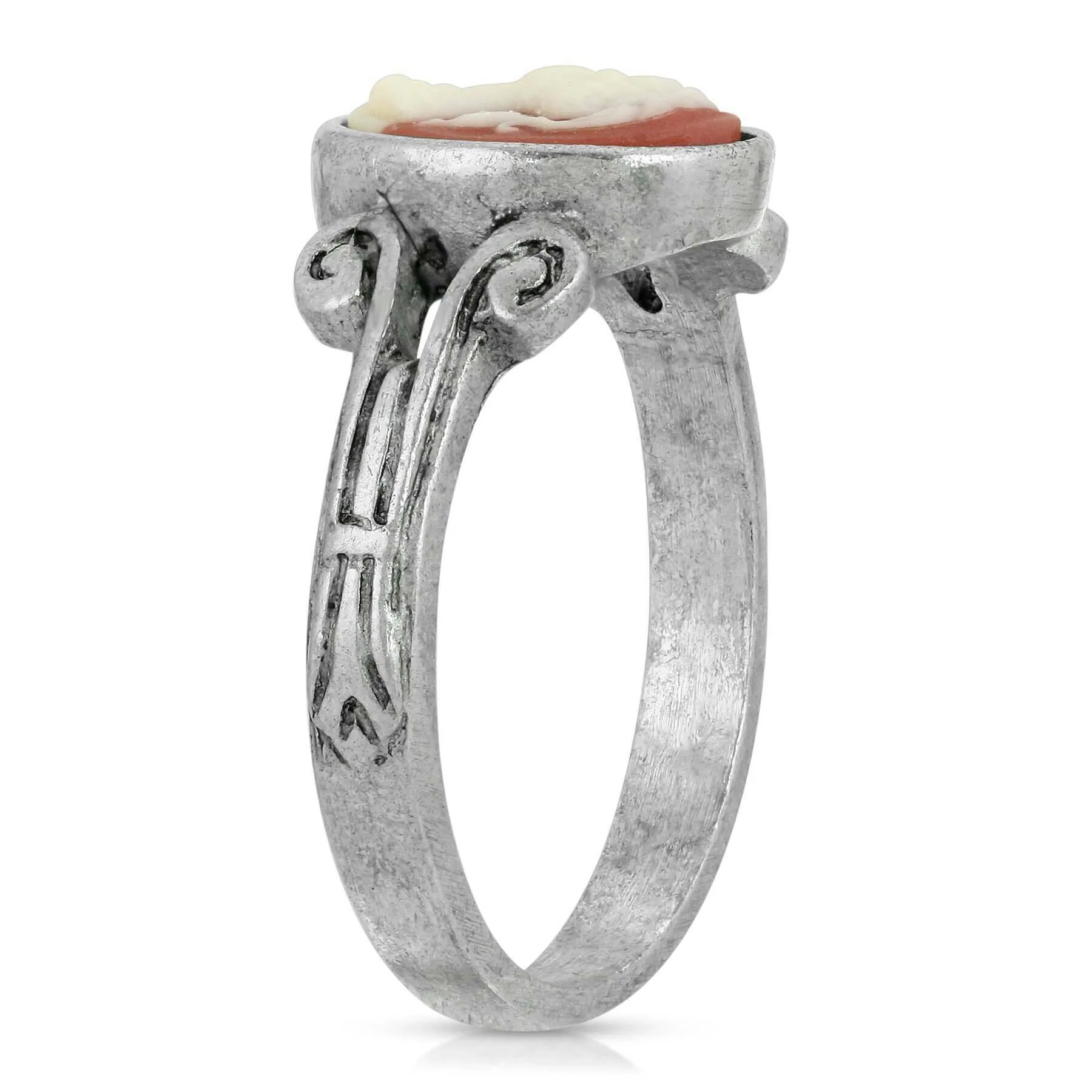 1928 Jewelry Oval Carnelian Cameo Ring Size 7 1928 Jewelry