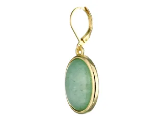 1928 Jewelry Oval Gemstone Drop Earrings 1928 Jewelry