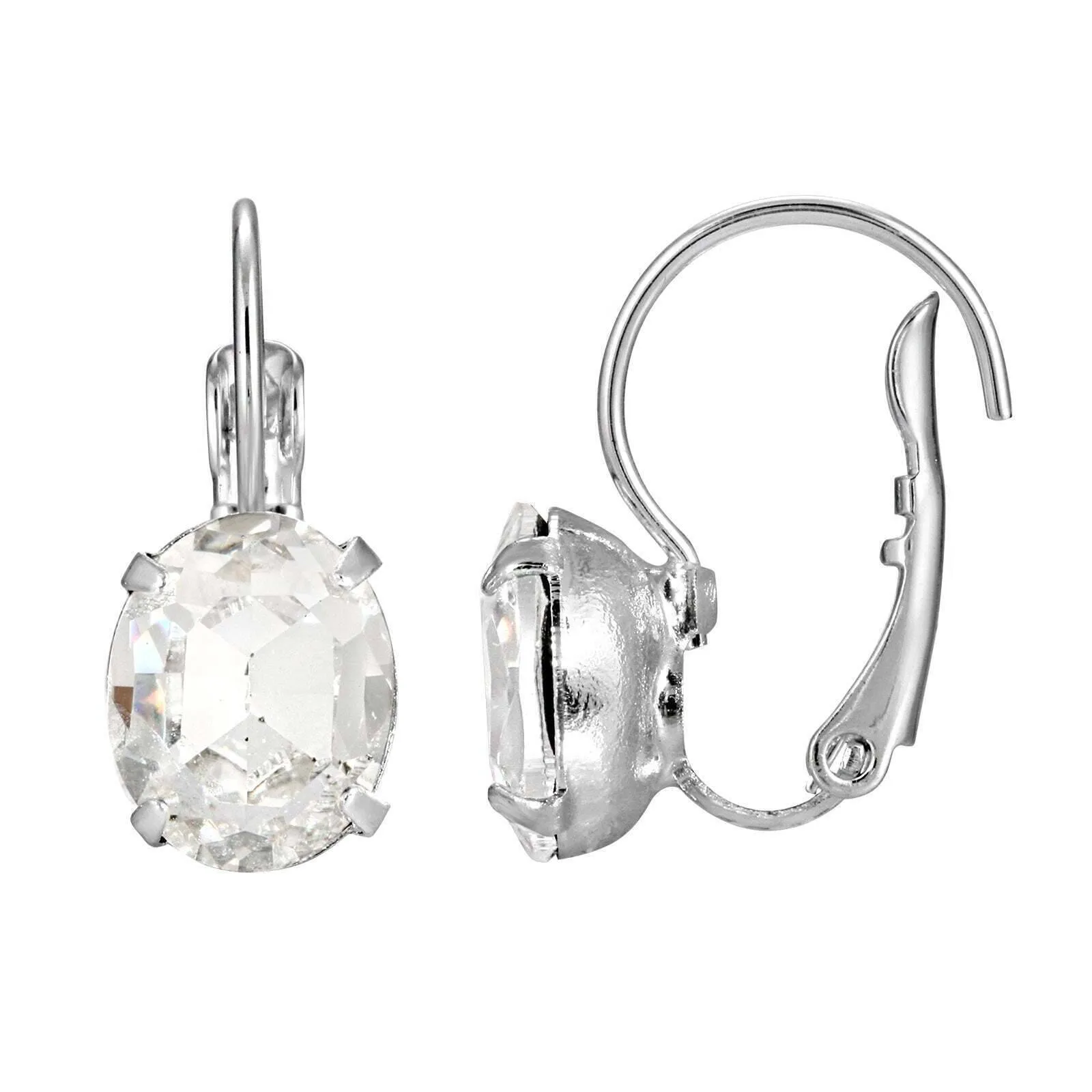 1928 Jewelry Oval Petite Austrian Crystal Drop Earrings 1928 Jewelry