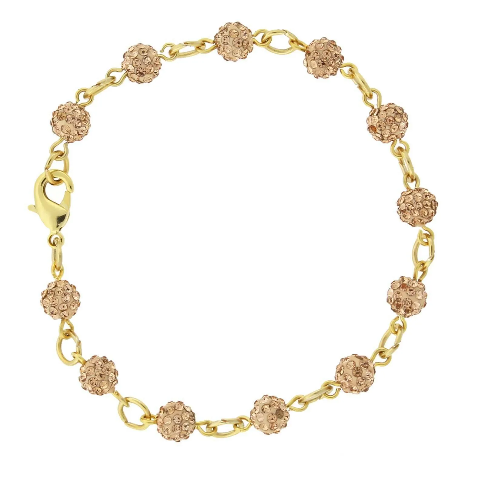 1928 Jewelry Pave Crystal Fireball Link Bracelet 1928 Jewelry